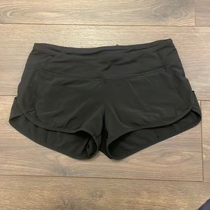 Lulu Lemon Speed Up Shorts Black Size 6